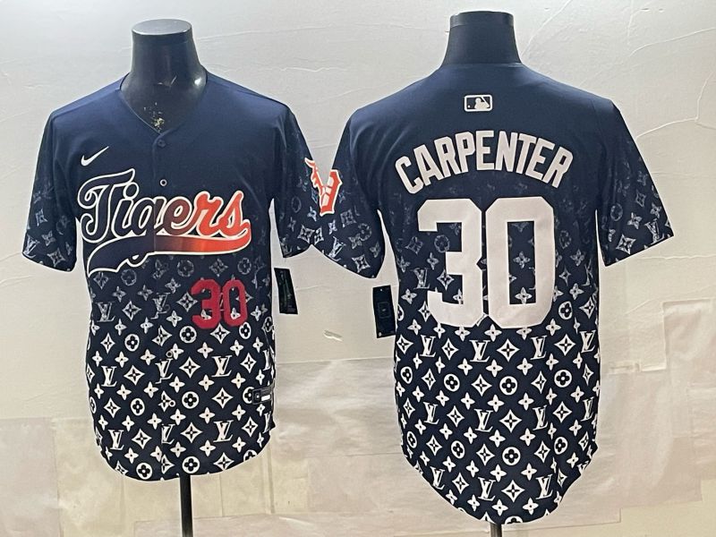 Men 2026 Detroit Tigers #30 Carpenter Blue Game Nike MLB Jersey 03